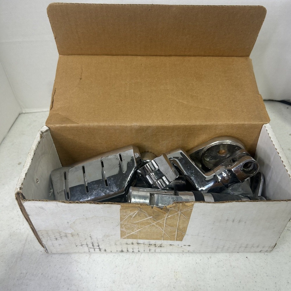 Chrome Motorcycle Highway Peg Mounts Clamps Hardware Mixed Box Lot Assorted